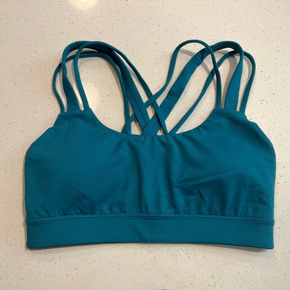 Victoria's Secret Sport Lightly Lined Strappy Back Logo Racerback Sports Bra - Picture 2 of 4
